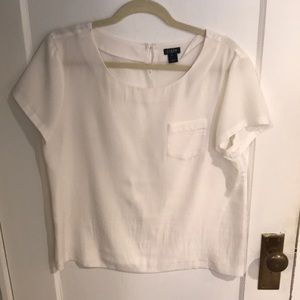 Cream blouse with pocket